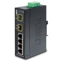 PLANET ISW-621TF 4-Port 10/100Base-TX + 2-Port 100Base-FX SFP Industrial Ethernet Switch with Wide Operating Temperature